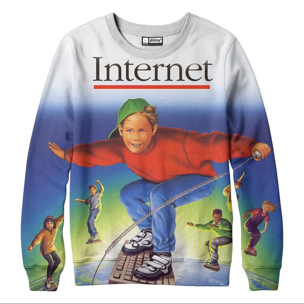90s design “Internet” sweatshirt